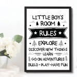 Little Bos Bedroom Sign Boys Bedroom Wall Art Boys Nursery Decor