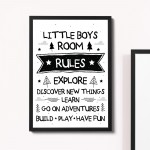 Little Bos Bedroom Sign Boys Bedroom Wall Art Boys Nursery Decor