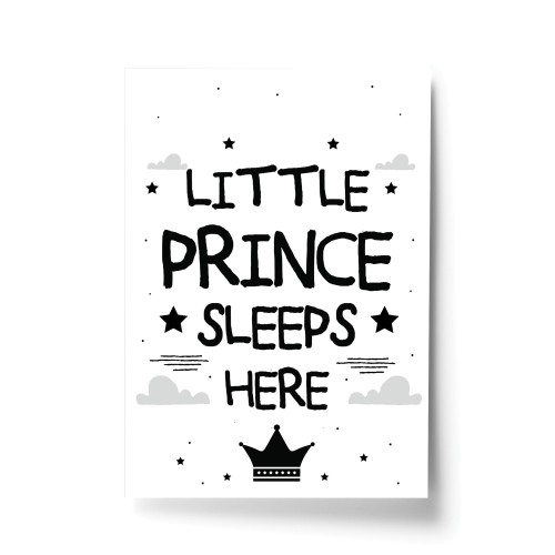 Boys Bedroom Sign Nursery Decoration Boy Print Prince Decor Gift