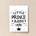 Boys Bedroom Sign Nursery Decoration Boy Print Prince Decor Gift