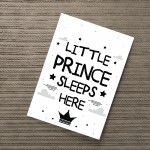 Boys Bedroom Sign Nursery Decoration Boy Print Prince Decor Gift