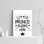Boys Bedroom Sign Nursery Decoration Boy Print Prince Decor Gift