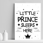 Boys Bedroom Sign Nursery Decoration Boy Print Prince Decor Gift