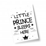 Boys Bedroom Sign Nursery Decoration Boy Print Prince Decor Gift