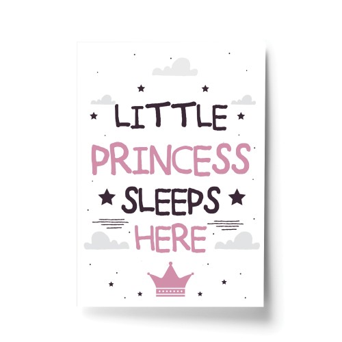 Girls Nursery Decoration Princess Print Girls Bedroom Decor