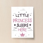 Girls Nursery Decoration Princess Print Girls Bedroom Decor