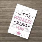 Girls Nursery Decoration Princess Print Girls Bedroom Decor