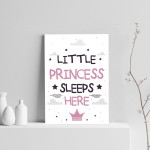 Girls Nursery Decoration Princess Print Girls Bedroom Decor