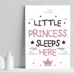 Girls Nursery Decoration Princess Print Girls Bedroom Decor