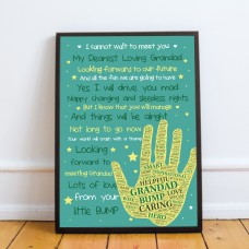 Grandad To Be Gifts From The Bump Baby Poem Gifts for Grandad