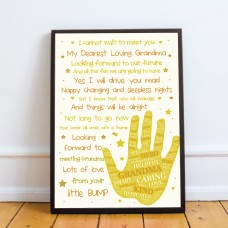 Grandma To Be Gifts From The Bump Baby Poem Gifts for Grandma