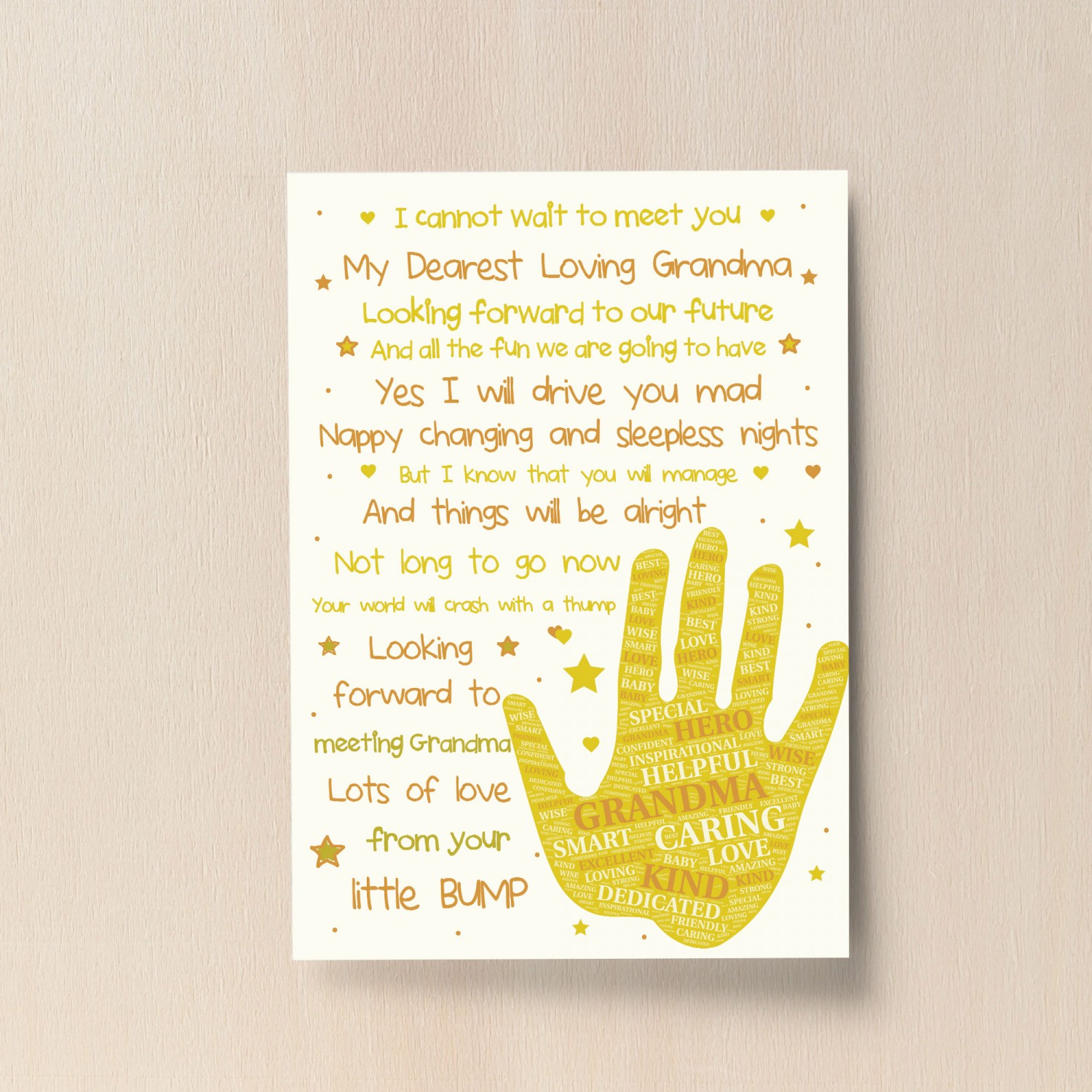 NANA and Grandad Poem A4 or A5 PRINT Nana and Grandad Gift 