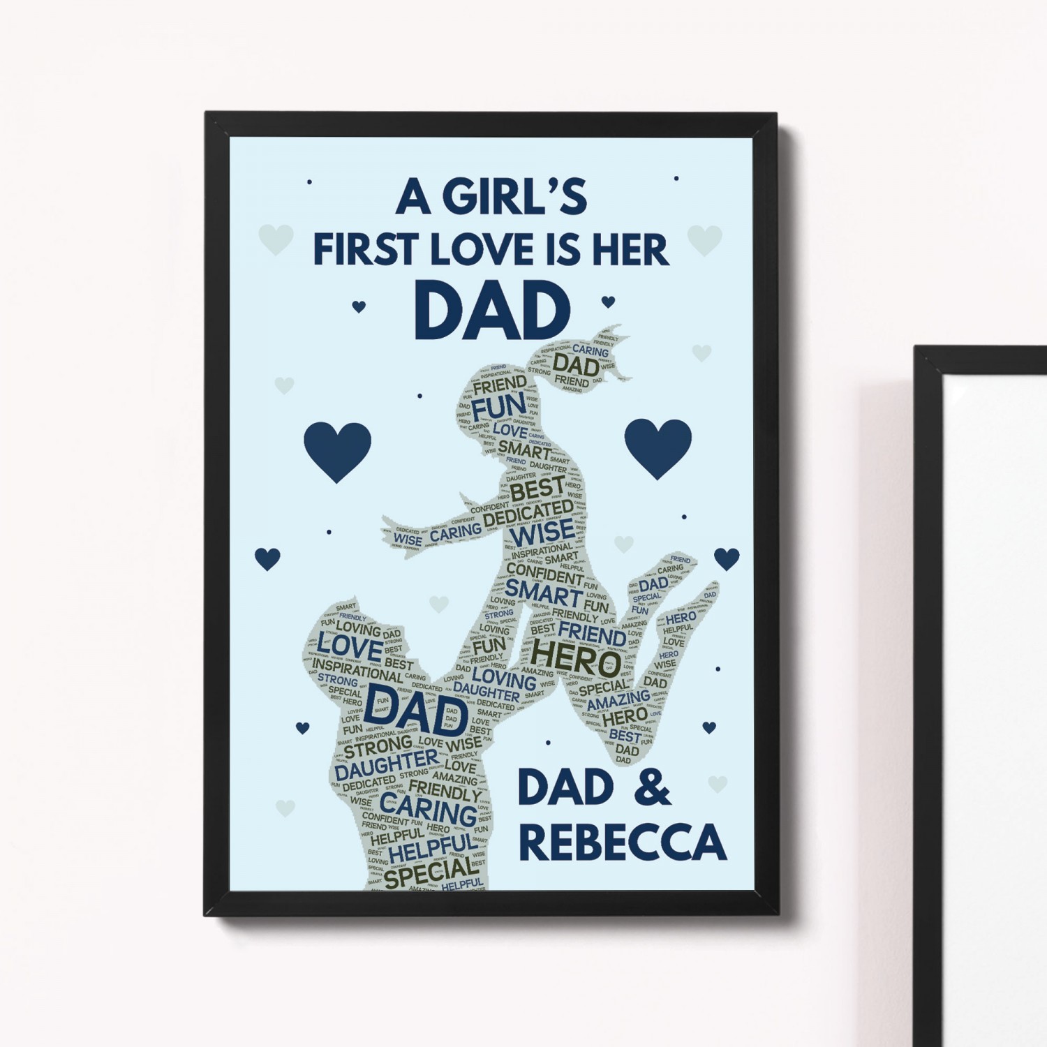 Personalised Birthday Gifts Step Dad Framed Print Card Keepsake Thank You Young 