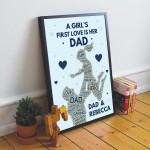 Personalised Dad Daddy Step Dad Framed Print Dad Birthday Gift