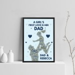 Personalised Dad Daddy Step Dad Framed Print Dad Birthday Gift