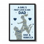 Personalised Dad Daddy Step Dad Framed Print Dad Birthday Gift