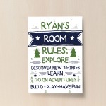 Personalised Boys Bedroom Sign Boys Bedroom Decor Wall Art Gift