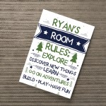 Personalised Boys Bedroom Sign Boys Bedroom Decor Wall Art Gift