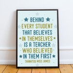 Gift For Teacher And Assistant Framed Print Plaque Thank You