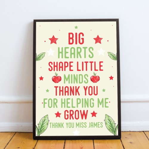 Thank You Gift For Teacher Teaching Assistant Framed Print Gift