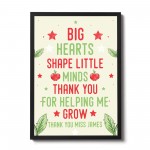 Thank You Gift For Teacher Teaching Assistant Framed Print Gift