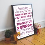 Best Friend Sign Friendship Gift Funny Print Thank You Birthday