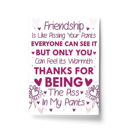 Best Friend Print Friendship Gift Funny Thank You Gift Novelty