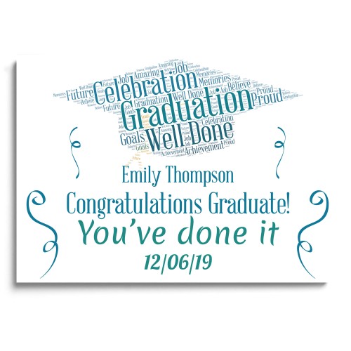 Personalised Graduation Gift For Her For Him Print Graduate Gift