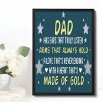 Dad Gifts For Him Framed Print Dad Birthday Gifts Dad Christmas 
