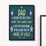 Dad Gifts For Him Framed Print Dad Birthday Gifts Dad Christmas 