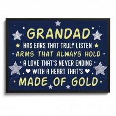Grandparent Gifts For Grandad Framed Print Grandad Birthday Gift