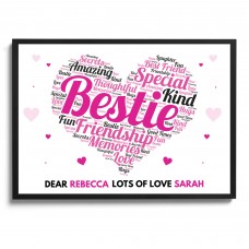 Personalised Best Friend Sister Plaque Keepsake Framed Print