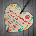 Personalised Thank you Teaching Assistant Gift Poem School 