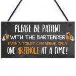 Funny Bar Sign Garden Plaque Alcohol Man Cave Vintage Beer Gift