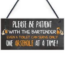 Funny Bar Sign Garden Plaque Alcohol Man Cave Vintage Beer Gift