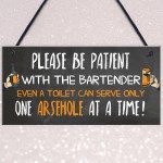 Funny Bar Sign Garden Plaque Alcohol Man Cave Vintage Beer Gift