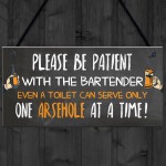Funny Bar Sign Garden Plaque Alcohol Man Cave Vintage Beer Gift
