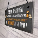 Funny Bar Sign Garden Plaque Alcohol Man Cave Vintage Beer Gift