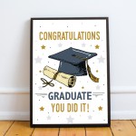 Congratulations Gift For Graduate Graduation Gifts Framed Print