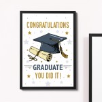 Congratulations Gift For Graduate Graduation Gifts Framed Print