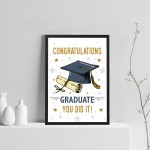 Congratulations Gift For Graduate Graduation Gifts Framed Print