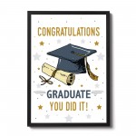 Congratulations Gift For Graduate Graduation Gifts Framed Print