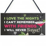 Funny Bar Sign For Home Bar Alcohol Beer Vodka Gin Friendship