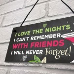 Funny Bar Sign For Home Bar Alcohol Beer Vodka Gin Friendship