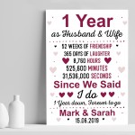 1st Anniversary Gift Personalised 1st Wedding Anniversary Paper 