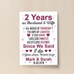 2nd Anniversary Gift Personalised 2nd Wedding Anniversary Gift