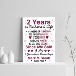 2nd Anniversary Gift Personalised 2nd Wedding Anniversary Gift