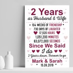 2nd Anniversary Gift Personalised 2nd Wedding Anniversary Gift