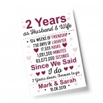 2nd Anniversary Gift Personalised 2nd Wedding Anniversary Gift