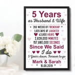 5th Anniversary Gift Personalised 5th Wedding Anniversary Gifts